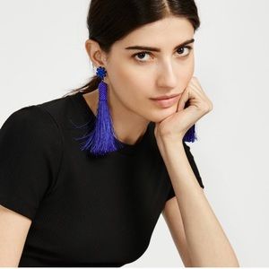 Blue Tassel Earrings